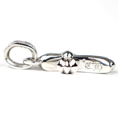 CHROME HEARTS Baby Fat Cross Pave White Gold Size ONE SIZE
