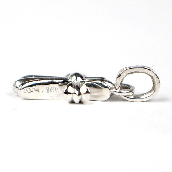 CHROME HEARTS Baby Fat Cross Pave White Gold Size ONE SIZE