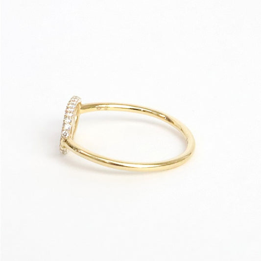 CELINE Maillon Triomphe Diamond K18YG Gold Earrings Size ONE SIZE