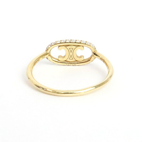 CELINE Maillon Triomphe Diamond K18YG Gold Earrings Size ONE SIZE