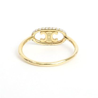 CELINE Maillon Triomphe Diamond K18YG Gold Earrings Size ONE SIZE
