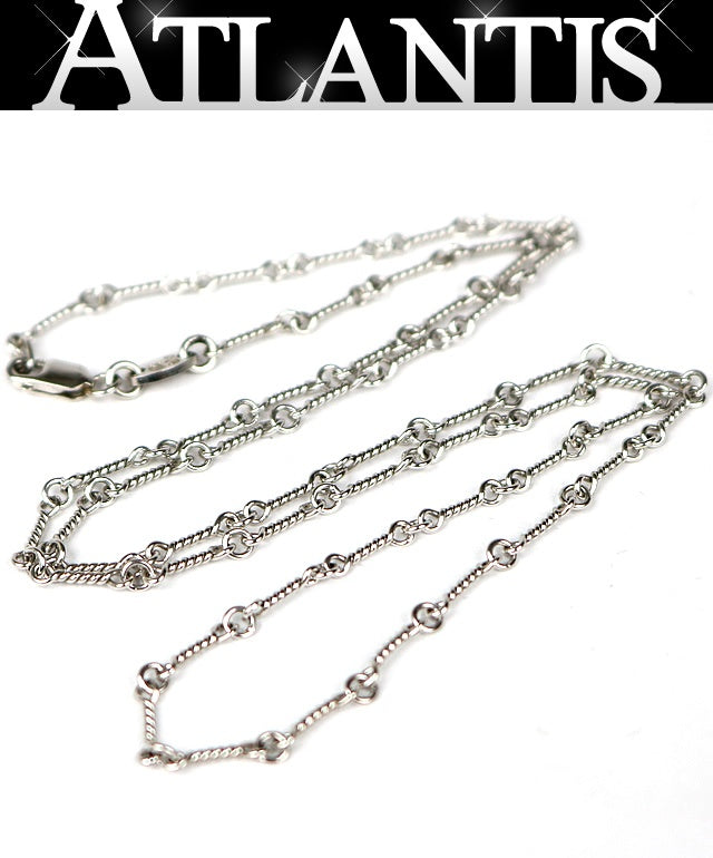 CHROME HEARTS Twist Chain Necklace White Gold Size ONE SIZE