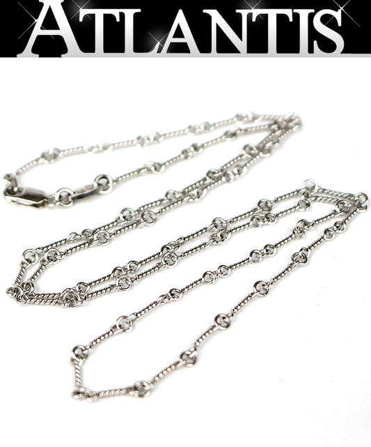 CHROME HEARTS Twist Chain Necklace White Gold Size ONE SIZE