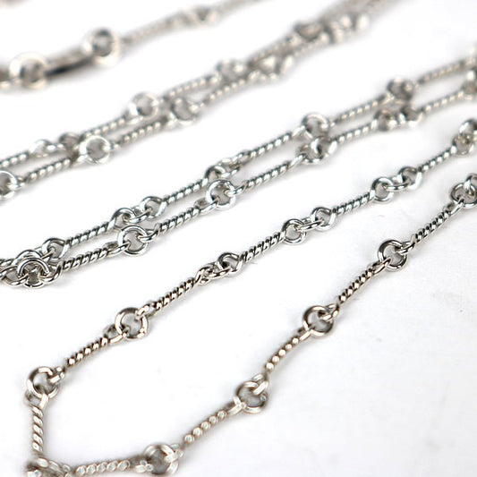 CHROME HEARTS Twist Chain Necklace White Gold Size ONE SIZE