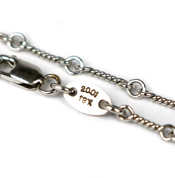 CHROME HEARTS Twist Chain Necklace White Gold Size ONE SIZE