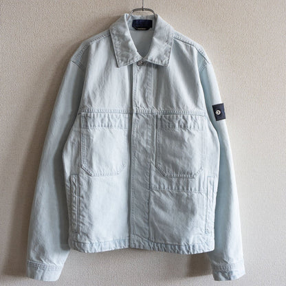 STONE ISLAND DENIM RESEARCH 26SS INDIGO DENIM-ULTRA BLEACHED JACKET Size S