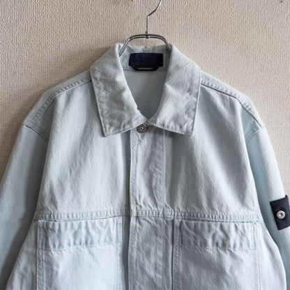 STONE ISLAND DENIM RESEARCH 26SS INDIGO DENIM-ULTRA BLEACHED JACKET Size S