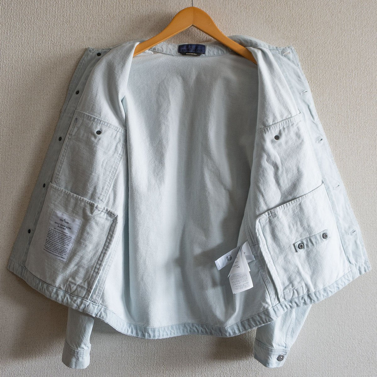 STONE ISLAND DENIM RESEARCH 26SS INDIGO DENIM-ULTRA BLEACHED JACKET Size S