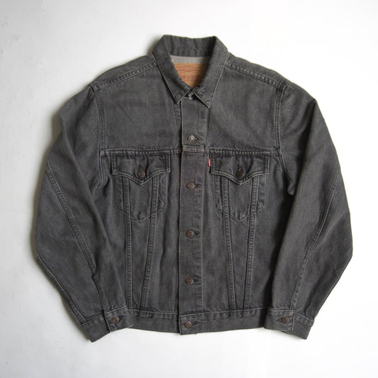 Levi's 80s Black Denim Jacket Size 44