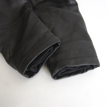 OLD STUSSY Black Leather Fur Coat Size L