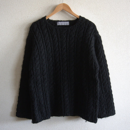 Comme des Garcons 00S Fisherman Knit Sweater Black Size M