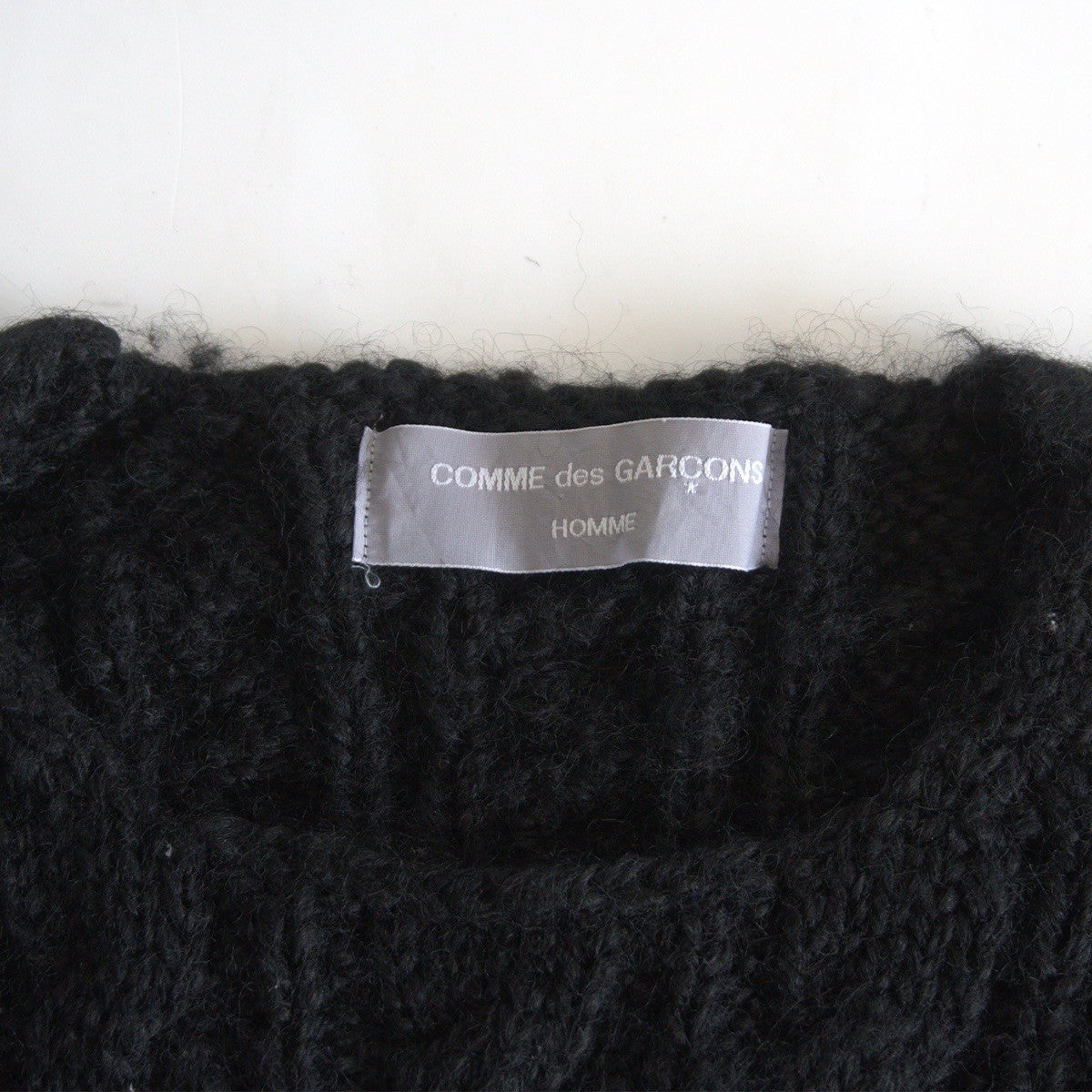 Comme des Garcons 00S Fisherman Knit Sweater Black Size M