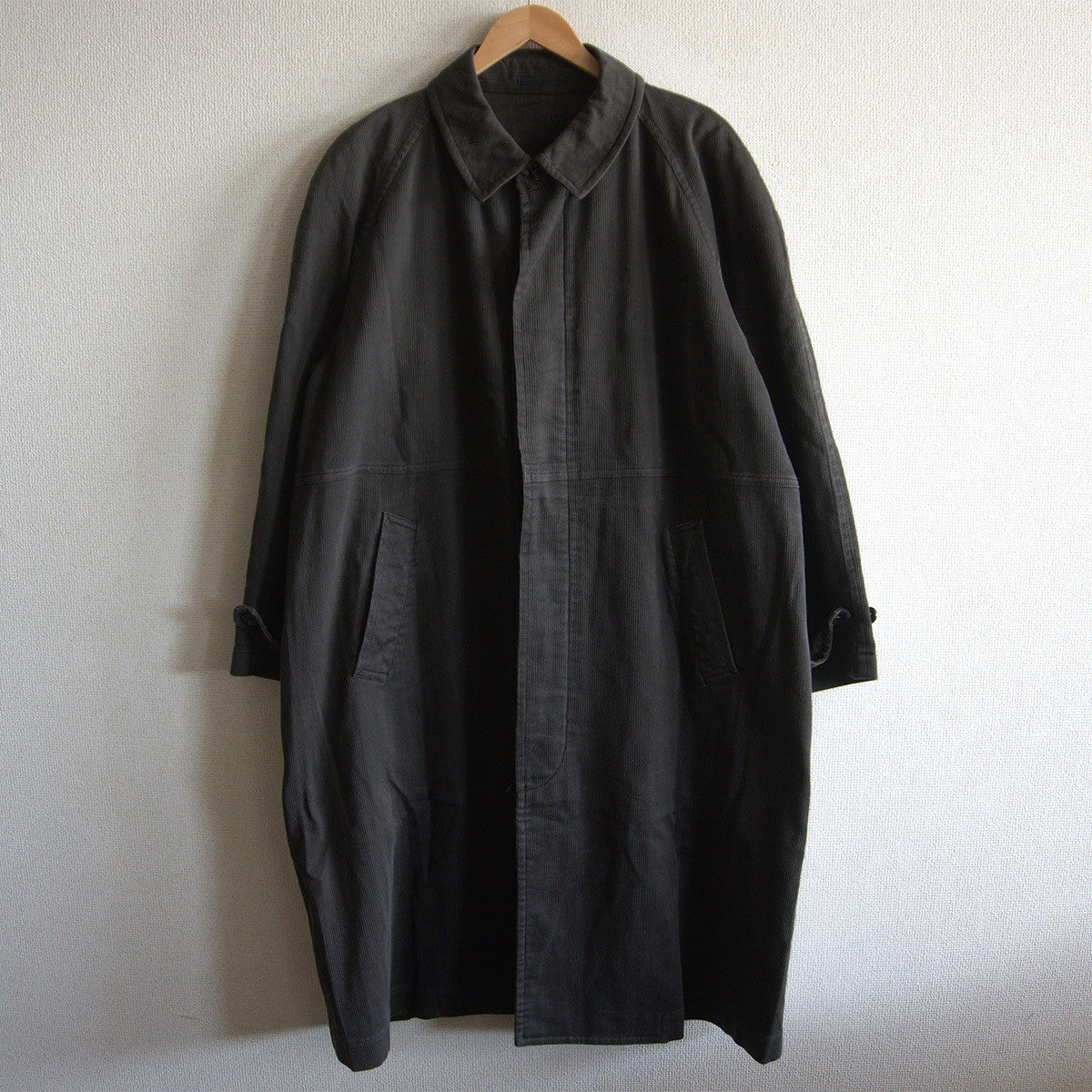 Comme des Garcons 80 Pique Corduroy Balmacaan Coat Size M