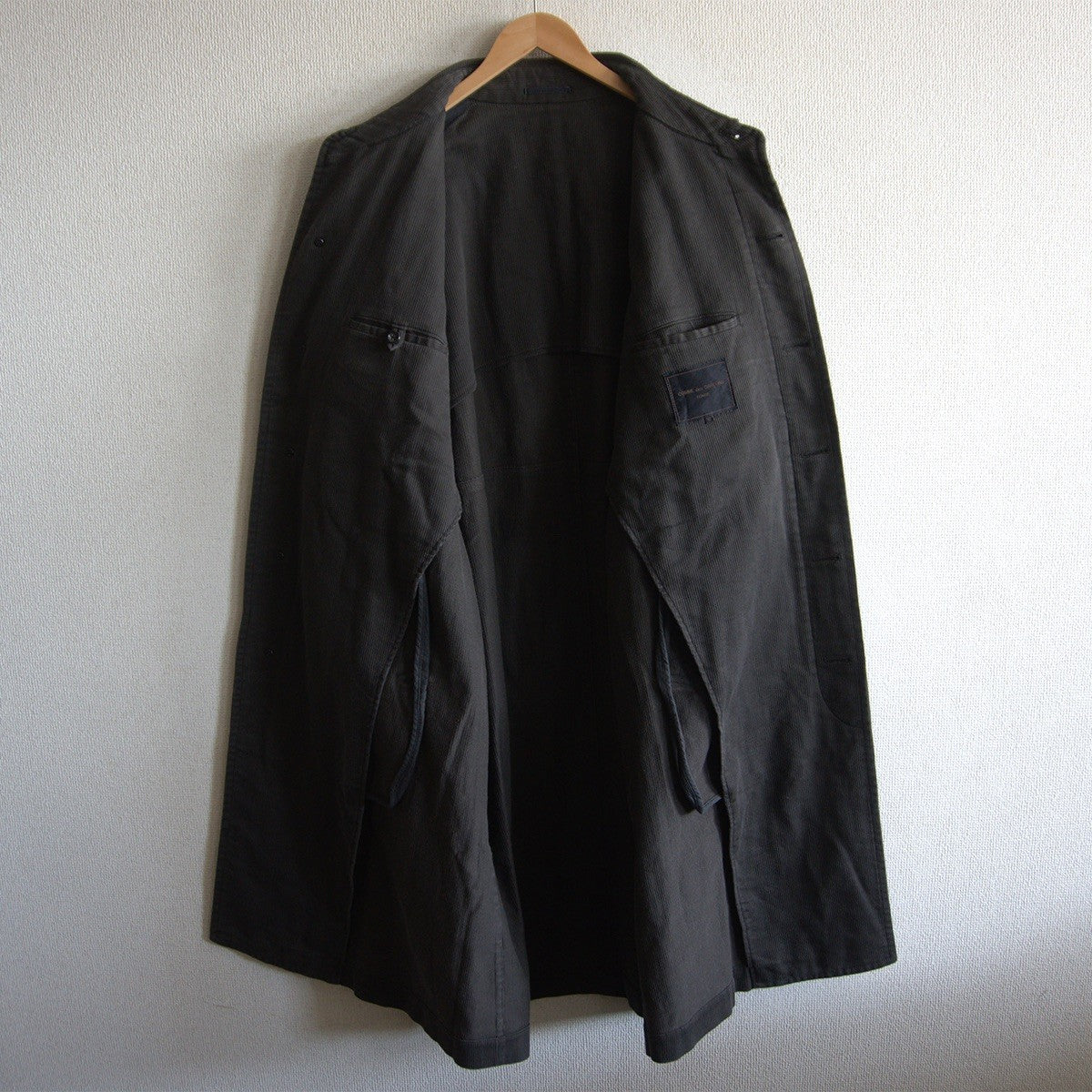 Comme des Garcons 80 Pique Corduroy Balmacaan Coat Size M