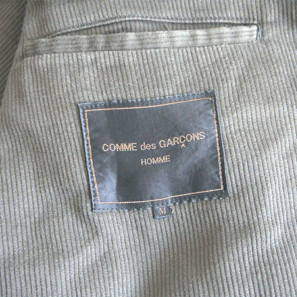 Comme des Garcons 80 Pique Corduroy Balmacaan Coat Size M