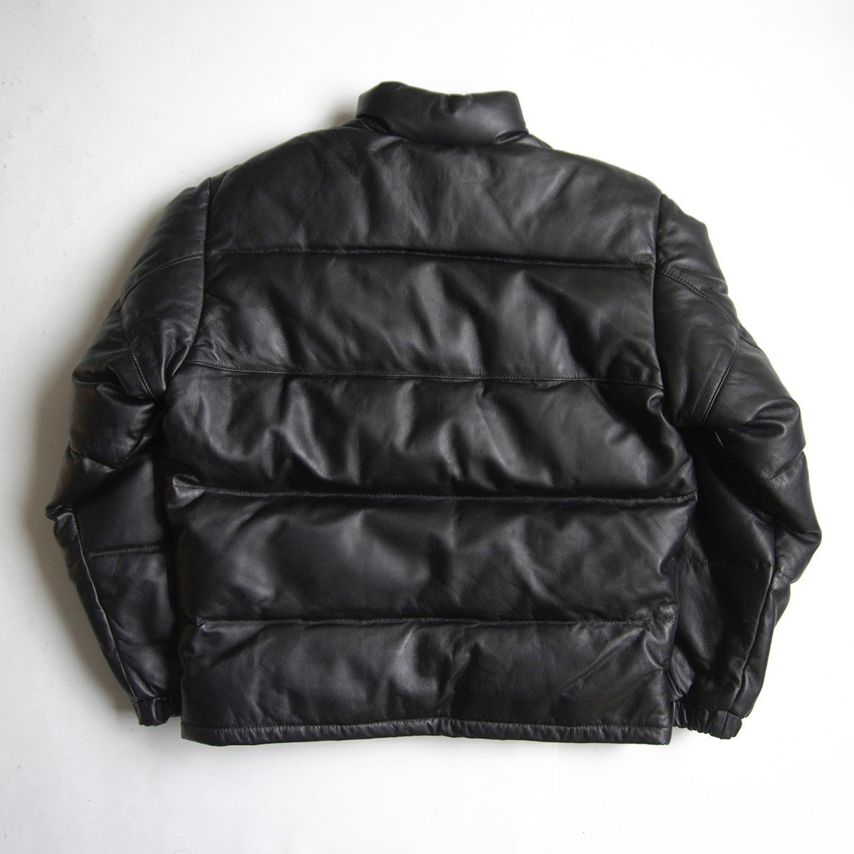 Schott Leather Down Jacket Black Size 38