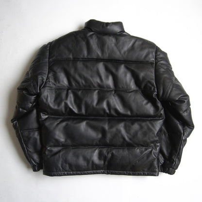 Schott Leather Down Jacket Black Size 38