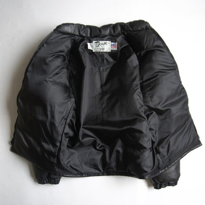 Schott Leather Down Jacket Black Size 38