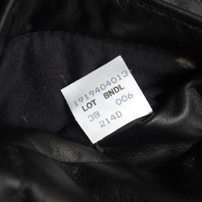 Schott Leather Down Jacket Black Size 38
