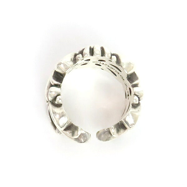 CHROME HEARTS Double Floral Cross Ring Silver Size ONE SIZE