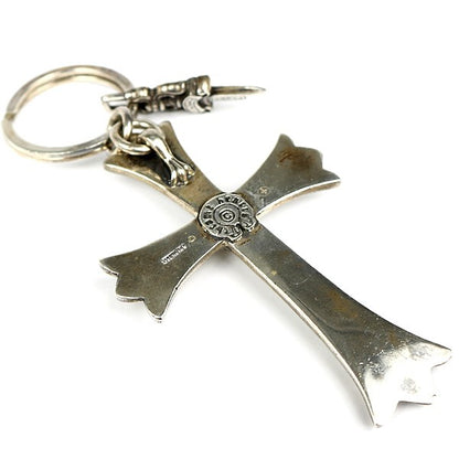 CHROME HEARTS Large Cross Keyring Silver Size ONE SIZE