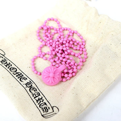 CHROME HEARTS Cross Ball Rubber Necklace Pink Size ONE SIZE