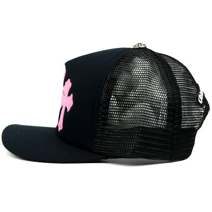 CHROME HEARTS 3 Cemetery Cross Hat Black/Pink Size ONE SIZE