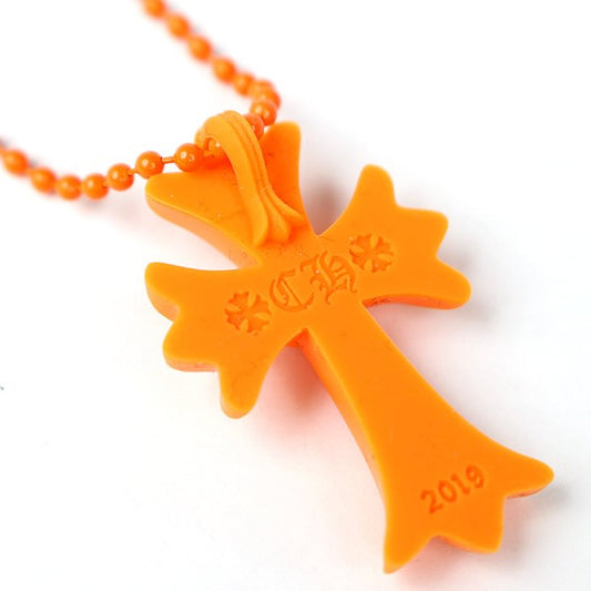 CHROME HEARTS Small CH Cross Necklace Orange Size ONE SIZE