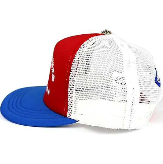 CHROME HEARTS New 3 Cross Tricolor Cap SV925 Size ONE SIZE