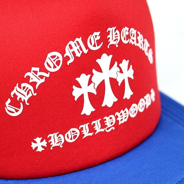 CHROME HEARTS New 3 Cross Tricolor Cap SV925 Size ONE SIZE