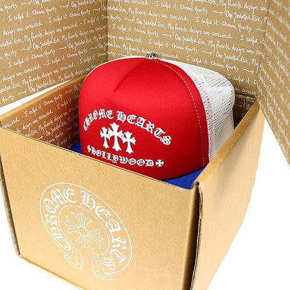 CHROME HEARTS New 3 Cross Tricolor Cap SV925 Size ONE SIZE