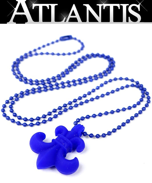 CHROME HEARTS BS Fleur Rubber Necklace Blue Size ONE SIZE