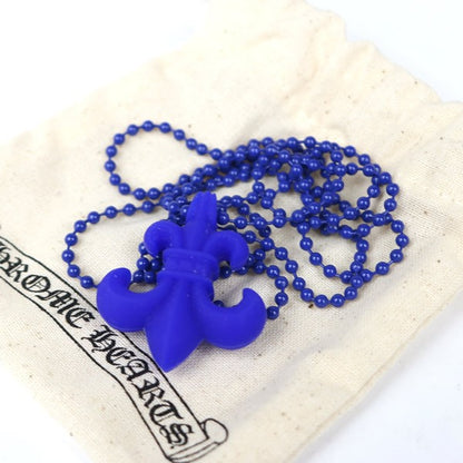 CHROME HEARTS BS Fleur Rubber Necklace Blue Size ONE SIZE