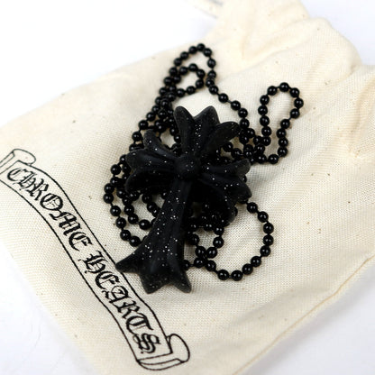 CHROME HEARTS Small CH Cross Black Glitter Size ONE SIZE