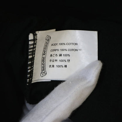CHROME HEARTS Scroll Label USA Cotton T-Shirt Black Size S