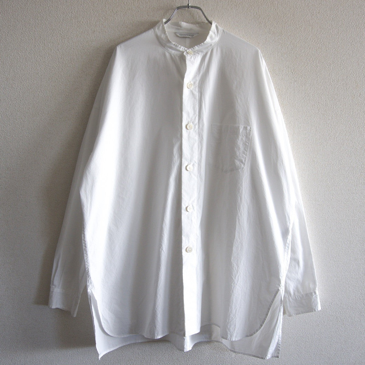 Arts & Science Band Collar Shirt White Size 3