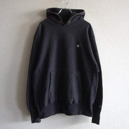Champion 90S Reverse Weave Hoodie Black Size L