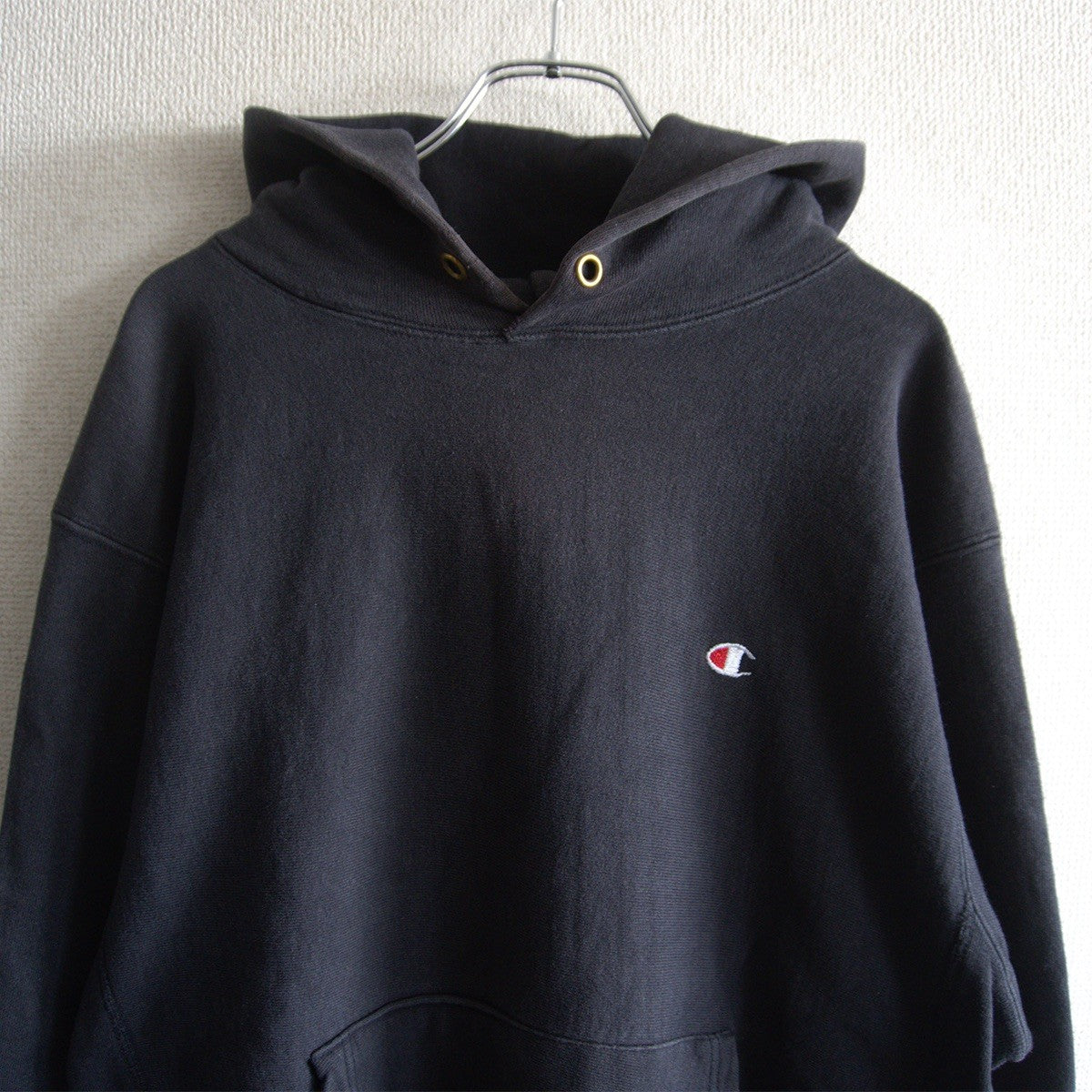 Champion 90S Reverse Weave Hoodie Black Size L