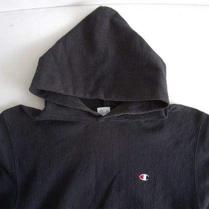 Champion 90S Reverse Weave Hoodie Black Size L