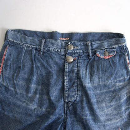 Kapital Kountry Repaired Denim Shorts finish Size 40