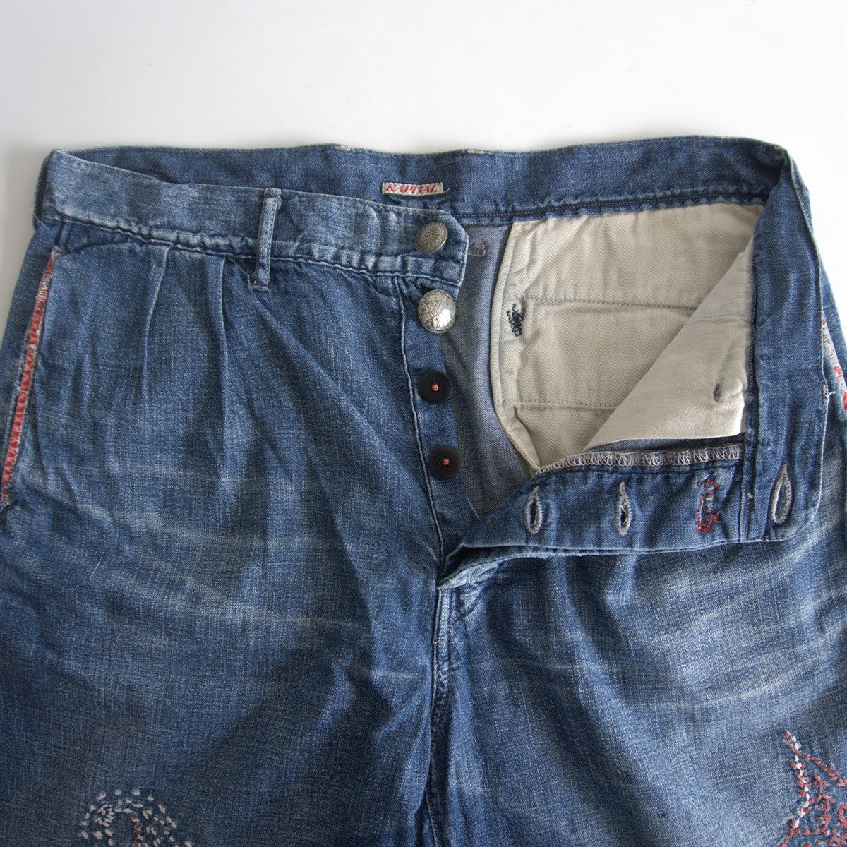 Kapital Kountry Repaired Denim Shorts finish Size 40