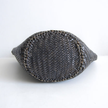 DRAGON Leather Mesh Handbag Gray