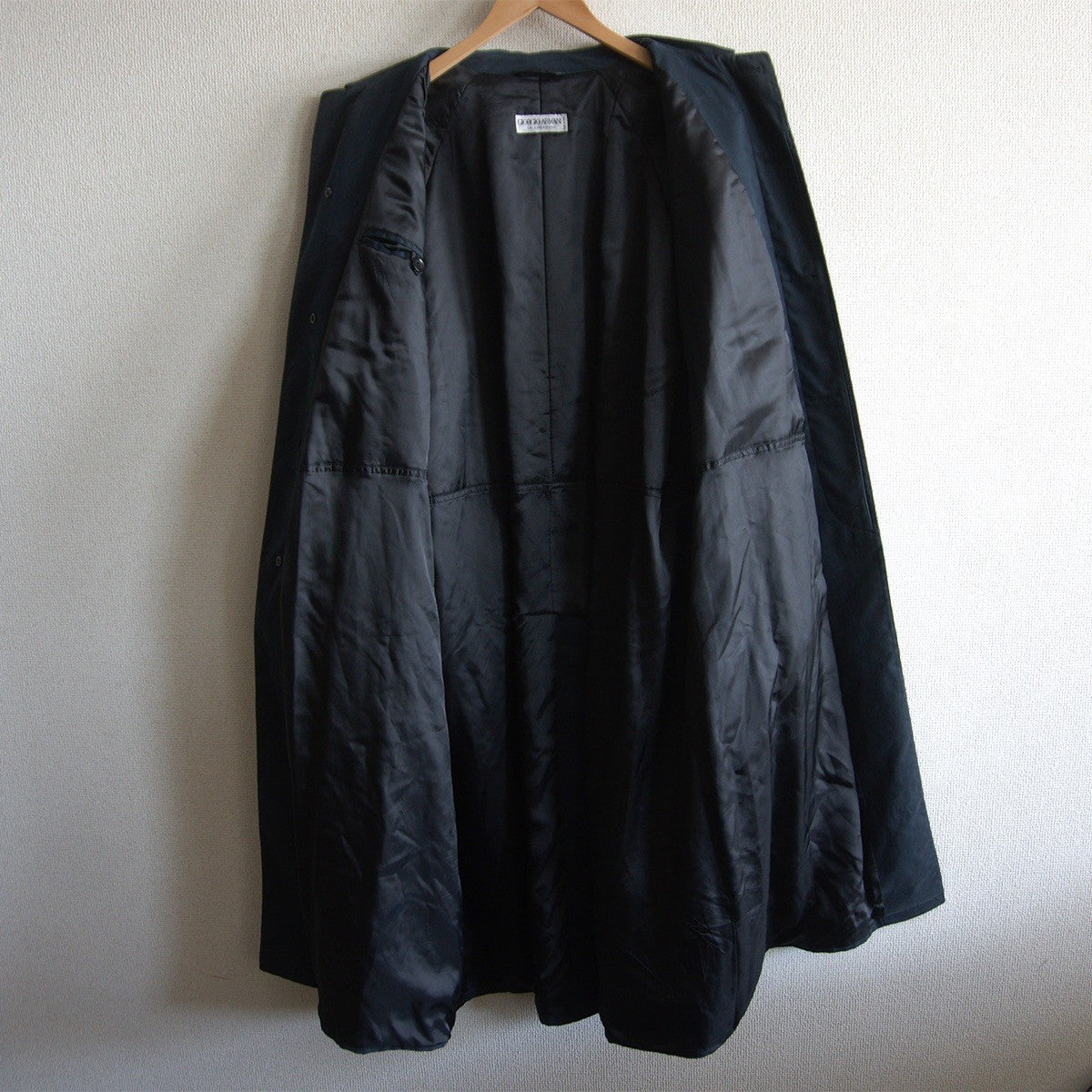 Giorgio Armani 90S Mac coat Blue Size 46