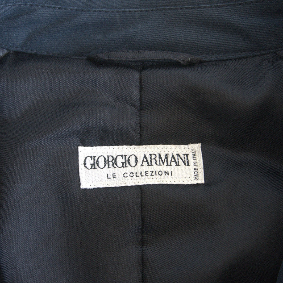 Giorgio Armani 90S Mac coat Blue Size 46