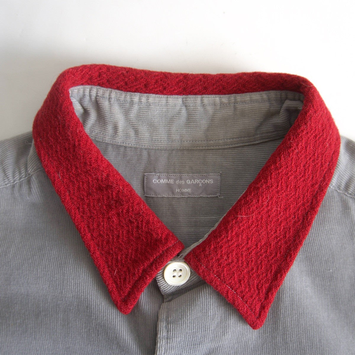 Comme des Garcons 00 Contrast Collar Corduroy Shirt Size XL