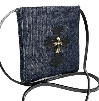 CHROME HEARTS Square Pocket CH Cross Denim SV925 Multi