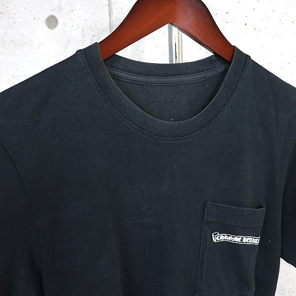 CHROME HEARTS Scroll Label USA Cotton T-Shirt Black Size S