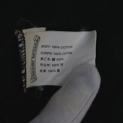 CHROME HEARTS Scroll Label USA Cotton T-Shirt Black Size S