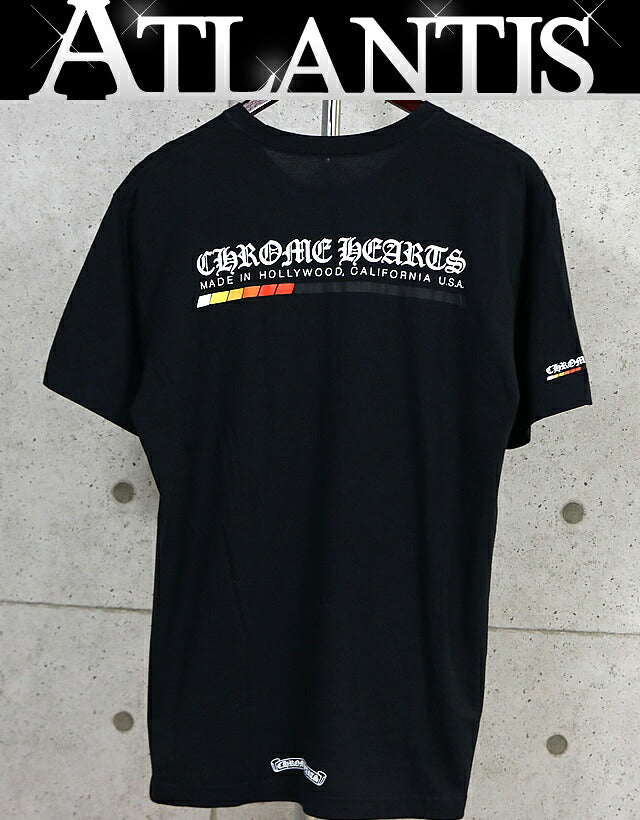 CHROME HEARTS Gradient Logo Cotton T-Shirt Black Size L