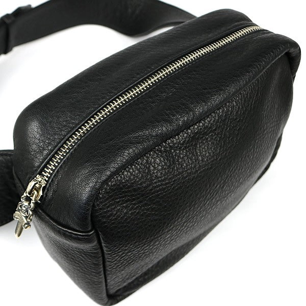 CHROME HEARTS New Strap On Leather Black SV925 Bag Size ONE SIZE